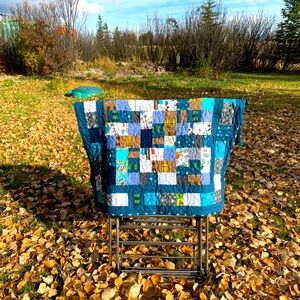 Flannel quilt with brown fleece backing